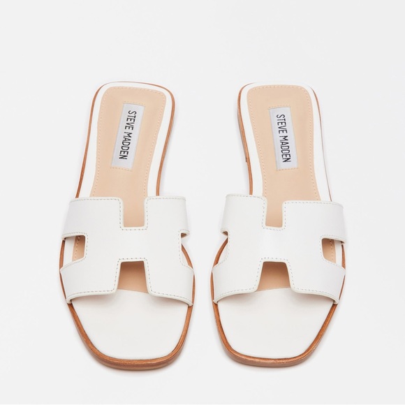 Steve Madden Shoes - Steven Madden White Slide Sandals for Women